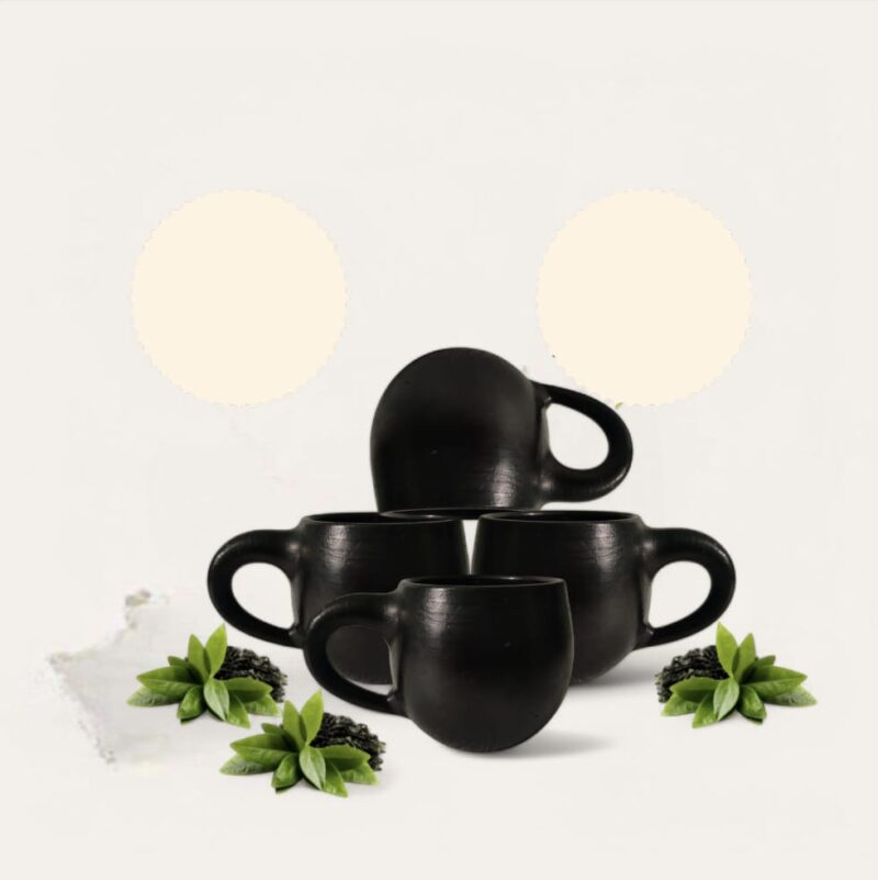 Handcrafted Black Pottery Tea Cup – Elegant Black Clay Cup for Tea Lovers - Image 3
